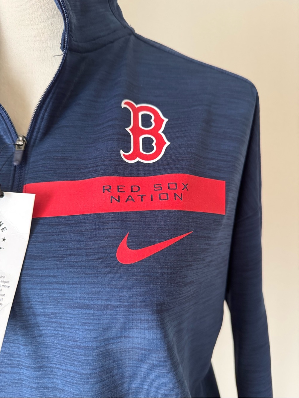 Nike Boston Red Sox MLB Women's Local Pacer 1/4 Zip Long Sleeve Jacket - Picture 2 of 7